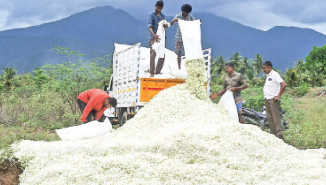 12,000 கிலோ பூக்களை குப்பையில் கொட்டிய வியாபாரிகள்