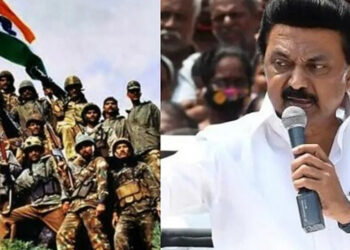 இந்திய ராணுவத்திற்கு ஸ்டாலின் தலைமையில் ஆதரவு பேரணி