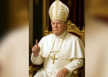 போப் உடையில் அமெரிக்க அதிபர் ட்ரம்ப்!!