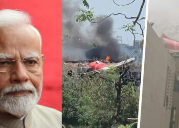 அகமதாபாத்தில் பயங்கர விமான விபத்து : பிரதமர் மோடி நேரில் பார்வை