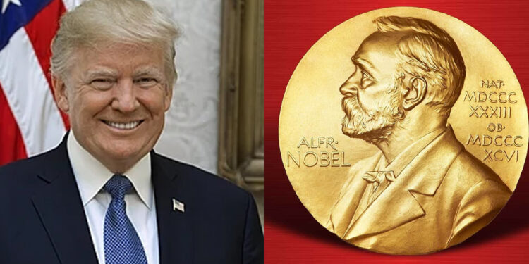 டொனால்டு ட்ரம்புக்கு அமைதிக்கான நோபல் பரிசு பரிந்துரை :