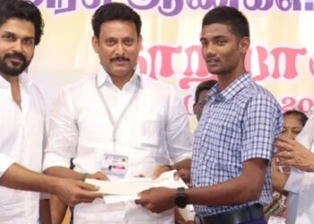 தந்தையை நினைத்து கண்கலங்கிய நடிகர் கார்த்தி… உடனே சிவகுமார் செய்த செயல்… அமைச்சர் அன்பில் மகேஷ் கொடுத்த பதில் !