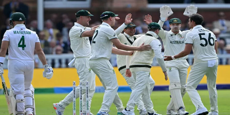 WTC Final : ஆஸ்திரேலியாவை 212 ரன்னுக்கு சுருட்டிய தென்னாப்பிரிக்கா – ரபாடா பஞ்சு போல பந்து வீசி கலக்கியது !