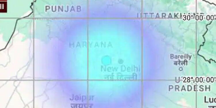 டில்லி மற்றும் அதனைச் சுற்றியுள்ள பகுதிகளில் நிலநடுக்கம் – மக்கள் அச்சம்