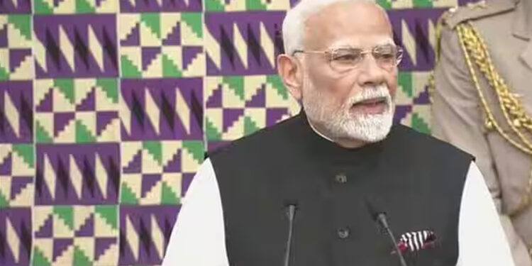 ஜனநாயகத்தின் தாயாக இந்தியா : கானா பார்லி.,யில் பிரதமர் மோடி பெருமிதம்!