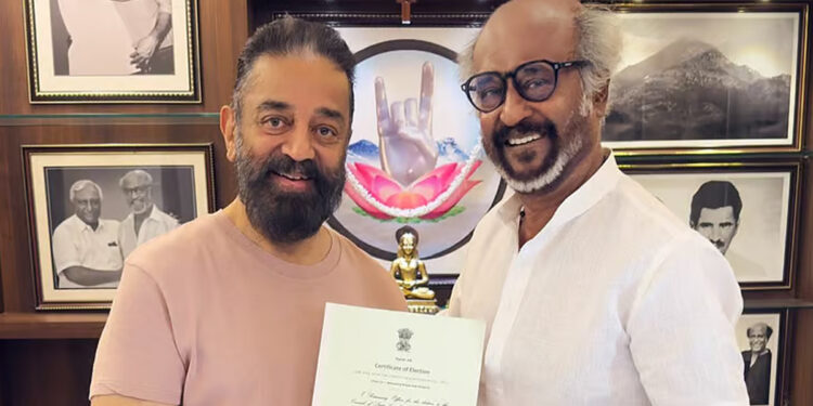 கமல்ஹாசன் – ரஜினிகாந்த் சந்திப்பு: “புதிய பயணத்தை நண்பருடன் பகிர்ந்தேன்”!