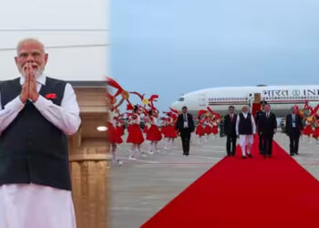 சீனாவில் பிரதமர் மோடிக்கு உற்சாக வரவேற்பு