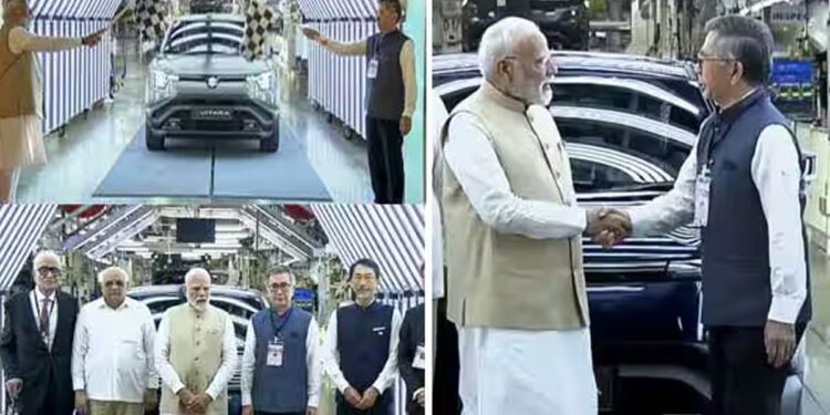 மாருதி சுசூகியின் முதல் மின்சார கார் அறிமுகம் : கொடி அசைத்து பயணத்தை தொடங்கி வைத்தார் பிரதமர் மோடி