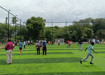 பண்ணூரில் டான் பாஸ்கோ யூத் சென்டர் சார்பில் டர்ஃப் மைதானம் கைப்பந்து மைதானம் திறப்பு விழா 