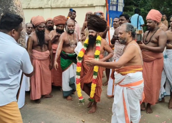 ஆகஸ்ட் 12: உலக யானை தினத்தை முன்னிட்டு தருமபுரம் ஆதீனத்தில் யானை ஞானாம்பிகைக்கு சிறப்பு கஜ பூஜை