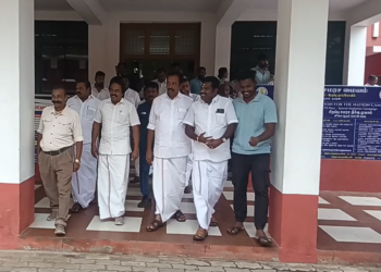 நாகர்கோவில் நீதிமன்றத்தில் அமைச்சர் மனோதங்கராஜ் உட்பட11பேர் ஆஜர் வழக்கு விசாரணை