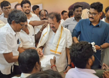 முன்னாள் அமைச்சருக்கு பவள விழா திமுக தொண்டர்கள் உற்சாகம்