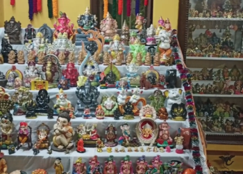 விநாயகர் சதுர்த்தியை முன்னிட்டு 2000 விநாயகர் சிலையை கொலுகாட்சிப் படுத்தி பரவசம்