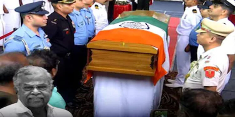 42 குண்டுகள் முழக்கத்தில் அரசு மரியாதையுடன் இல. கணேசன் தகனம்