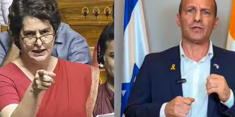 காசாவில் இனப்படுகொலை செய்ததாக பிரியங்கா புகார் : இஸ்ரேல் தூதர் பதில்