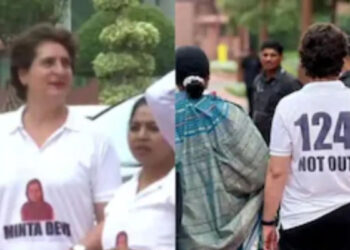 முதல் முறையாக வாக்களிக்கப் போகும் 124 வயது மிந்தா தேவி – இந்தியா கூட்டணி எம்.பி.க்கள் போராட்டம்