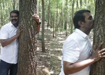 மரங்களுக்கு முத்தம் கொடுத்து மாநாட்டை அறிவித்தார் சீமான்!