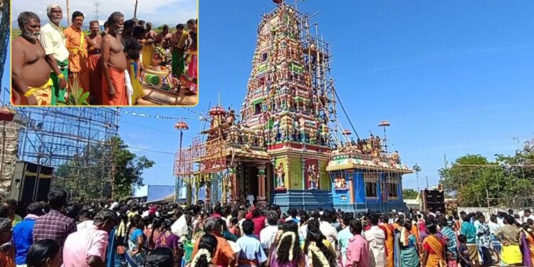 400 ஆண்டு பழைமையான கோம்பை பட்டி ஜமீன் காலத்து ஸ்ரீ முத்தாலம்மன் மற்றும் ஸ்ரீ பகவதி அம்மன் திருக்கோவில் மகா கும்பாபிஷேகம் ஆயிரக்கணக்கான பக்தர்கள் வழிபாடு