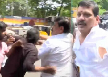 சென்னை டிஜிபி அலுவலகம் முன்பு புரட்சி தமிழகம் தலைவர் ஏர்போர்ட் மூர்த்தி மீது தாக்குதல் !