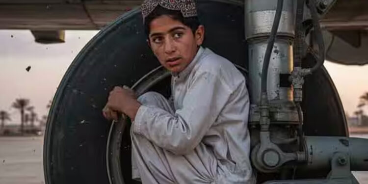 ஆப்கான் சிறுவன் டில்லி வரை லேண்டிங் கியரில் பயணம் !