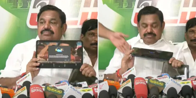 “ஸ்டாலின் சொன்னதை ஸ்டாலினுக்கே காட்டிய எடப்பாடி” – பத்திரிகையாளர் சந்திப்பில் பரபரப்பு !