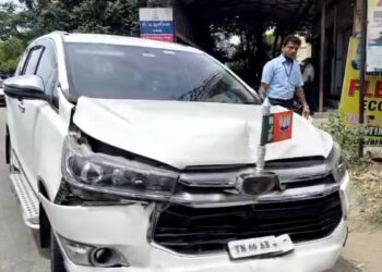 கோவை-கரூர் பயணத்தில் பாஜக எம்.பி. ஹேமா மாலினி கார் விபத்து