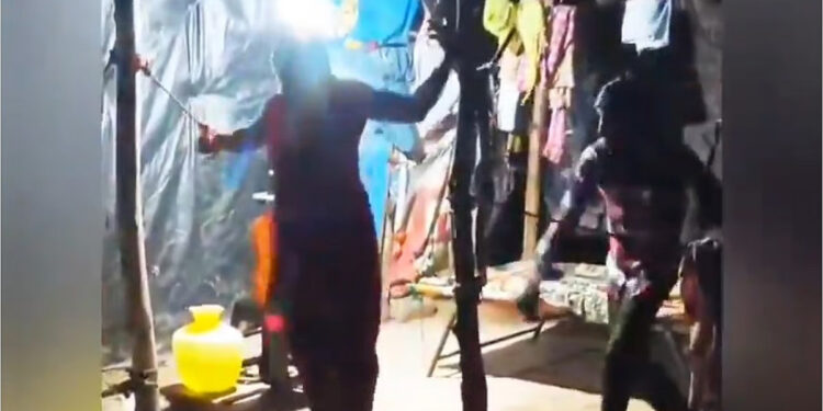 மனைவியை கட்டி வைத்து கொடூரமாக தாக்கிய கணவன் – அதிர்ச்சி வீடியோ காட்சிகள் !