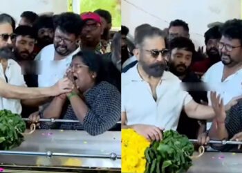 “அப்பா உலகநாயகன் வந்திருக்காரு ! உன் பேரனை தூக்கிட்டாருப்பா! கமலை பார்த்து கதறிய இந்திரஜா சங்கர்