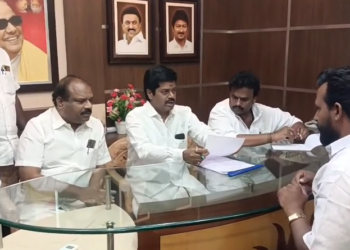 விழுப்புரத்தில் திமுக பொறியாளர் அணி சார்பில் நடைபெற்ற கூட்டத்தில் விழுப்புரம் சட்டமன்ற உறுப்பினருமான லக்ஷ்மணன் அறிவுரை