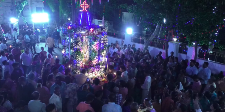 தூய ஆரோக்கிய மாதா ஆலயத்தின் 58 ஆம் ஆண்டு விழா தேர் பவனி