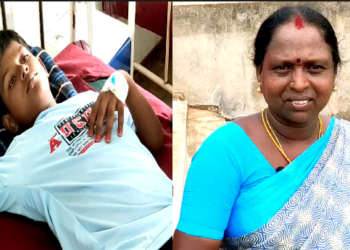 ஆற்றில் பெருக்கெடுத்து சென்ற தண்ணீரில் அடித்து செல்லப்பட்ட இரண்டு சிறார்களை துணிச்சலுடன் உயிரை மீட்டு கரைசேர்த்த வீரபெண்மணி