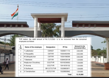 திருவாரூர் ரயில் நிலையத்தில் டிக்கெட் ரோல் மாயம் 8 ஊழியர்களிடம் இருந்து 13 லட்சம் வசூலிக்க உத்தரவு