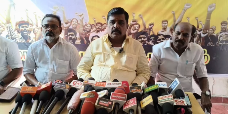 மயிலாடுதுறை ஓரணியில்தமிழ்நாடு இயக்கத்தில்3லட்சத்து50ஆயிரம்பேர் மாவட்டசெயலாளர் நிவேதாமுருகன்MLAபேட்டி