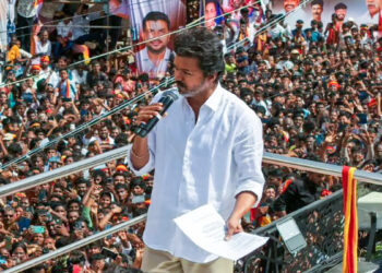 முதல்வர் ஸ்டாலின் குறித்து அவதூறு பேச்சு : திமுக சார்பில் விஜய் மீது போலீசில் புகார்