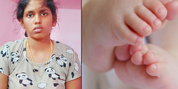 வாயில் பேப்பர் திணித்து 40 நாள் குழந்தையை கொன்ற தாய் !