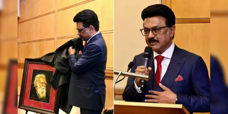 லண்டன் ஆக்ஸ்போர்டில் பெரியாரின் உருவப்படத்தை திறந்துவைத்த முதலமைச்சர் ஸ்டாலின்