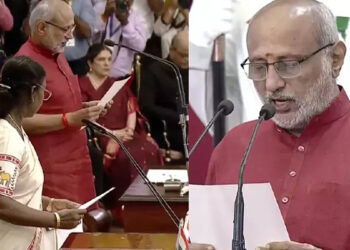 நாட்டின் 15வது துணை ஜனாதிபதியாக சி.பி. ராதாகிருஷ்ணன் பதவியேற்பு
