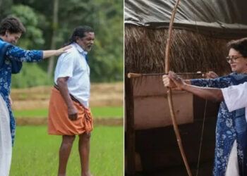 வில்லுடன் பழங்குடி மக்களை சந்தித்த பிரியங்கா காந்தி – வயநாடு காட்டுப்பயணம் கவன ஈர்ப்பு