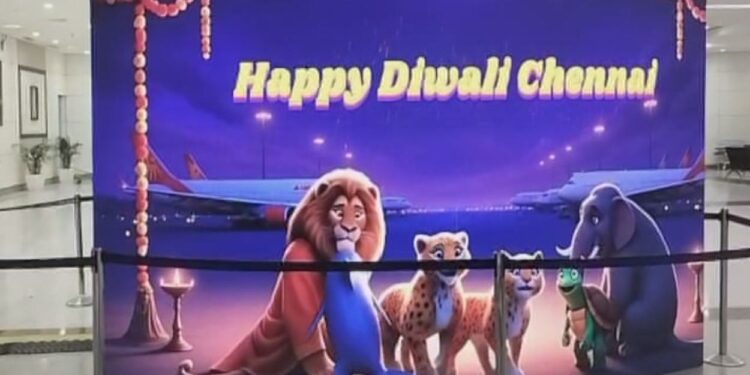 சென்னை விமான நிலையத்தில் பெரிய LED SCREEN