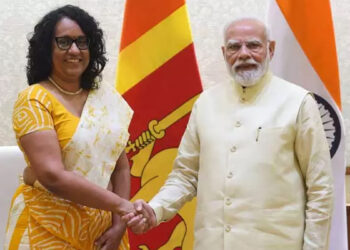 பிரதமர் மோடியுடன் இலங்கை பிரதமர் சந்திப்பு : மீனவர் நலனில் ஆலோசனை