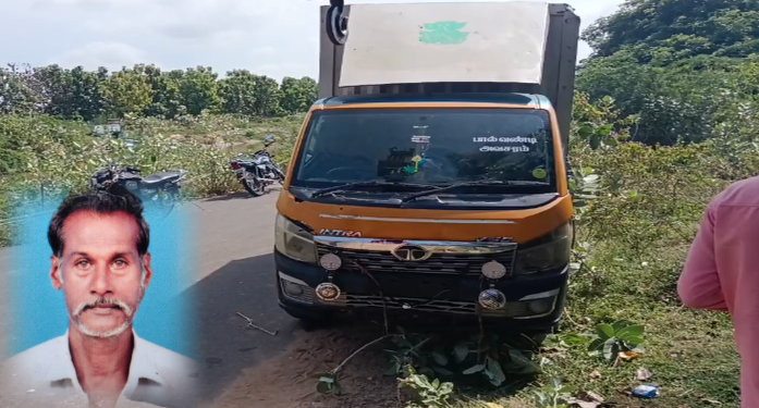 திருவாரூரில் அறுவடை செய்த  நெல்லிற்கு பாதுகாப்பாக இருந்த விவசாய தொழிலாளி பால் வாகனம் மோதி சம்பவ இடத்திலேயே உயிரிழந்த பரிதாபம்