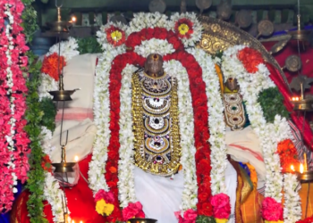 மன்னார்குடி அருகே பூவனூரில் புரட்டாசி மாதத்தில் பூரட்டாதி நட்சத்திர தினத்தில் நடைபெறும் தேவேந்திரன் தியாகராஜர் தரிசனம்
