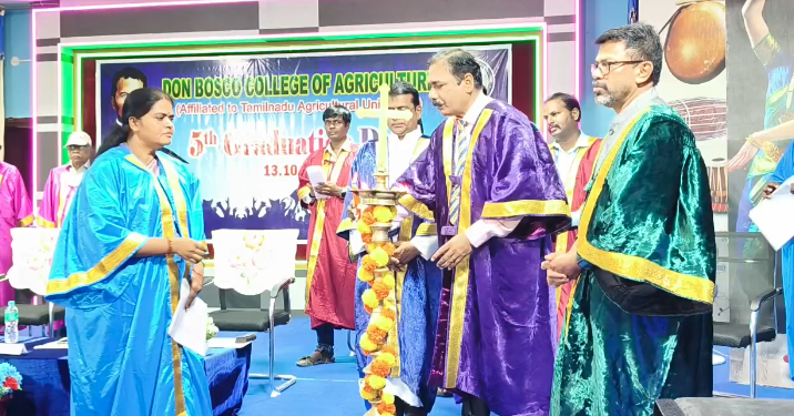 இராணிப்பேட்டை மாவட்டம், சகாயத்தோட்டம், தொன் போஸ்கோ வேளாண் கல்லூரியின் 5வது பட்டமளிப்பு விழா