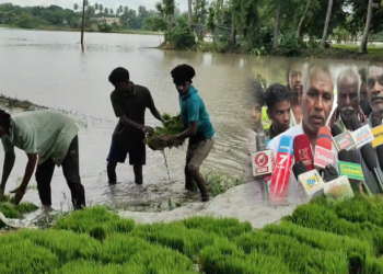 மயிலாடுதுறை முத்தப்பன் காவிரி வாய்க்காலை லஸ்கர் துணையுடன் மயிலாடுதுறை முன்னாள் MLAஎம்எல்ஏ ராதா கிருஷ்ணன் அடைத்து வைத்துள்ளதாக விவசாயிகள் குற்றச்சாட்டு