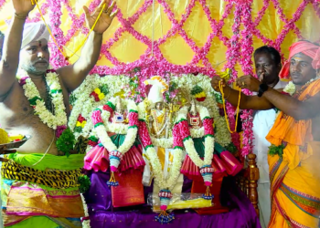 மன்னார்குடி மேலநத்தம் கிராமத்தில் சுப்பிரமணியசுவாமிக்கு திருக்கல்யாண உற்சவம்