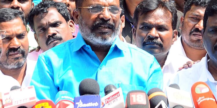 திமுகவிற்கு எதிராக போர்க்கொடி தூக்கிய திருமா!