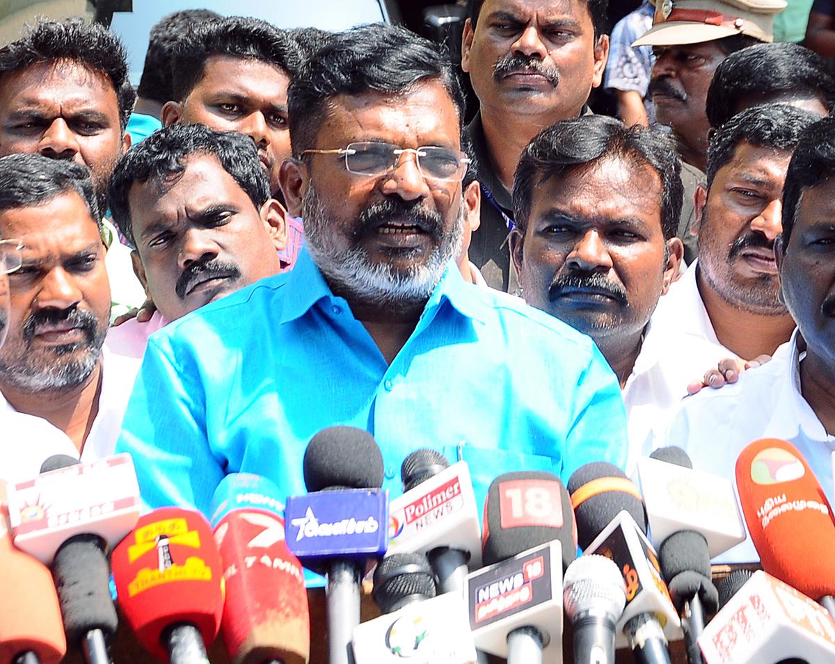 திமுகவிற்கு எதிராக போர்க்கொடி தூக்கிய திருமா!