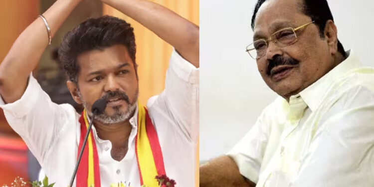 “தன் நெஞ்சே தன்னைச் சுடுவதால் விஜய்க்கு வெளியே வர பயம்” – அமைச்சர் துரைமுருகன் விமர்சனம்