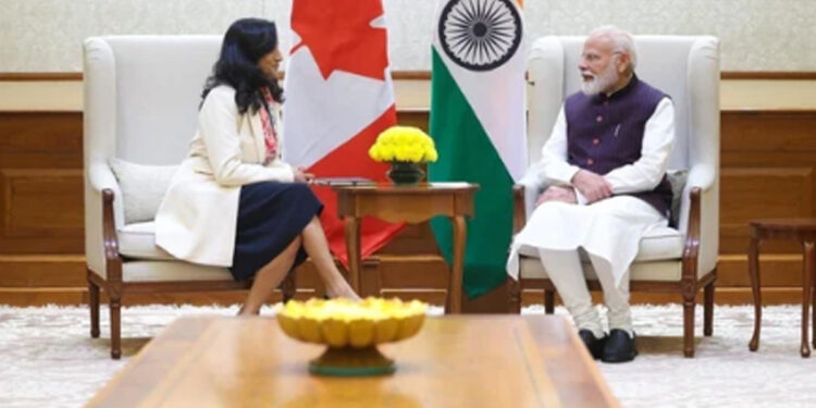 கனடா அமைச்சர் அனிதா ஆனந்த் பிரதமர் மோடியுடன் சந்திப்பு