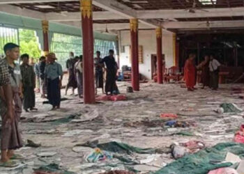 மியான்மரில் ராணுவ தாக்குதல் : பவுத்த மத விழாவில் குழந்தைகள் உட்பட 40 பேர் பலி